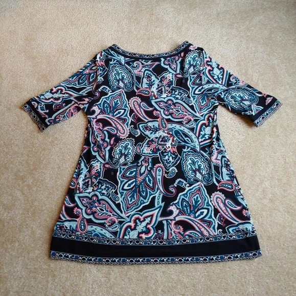 NWOT INC International concepts paisley tunic - Picture 5 of 5